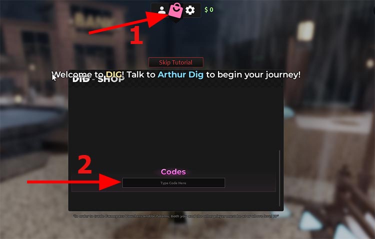 huong dan nhap Code DIG Roblox